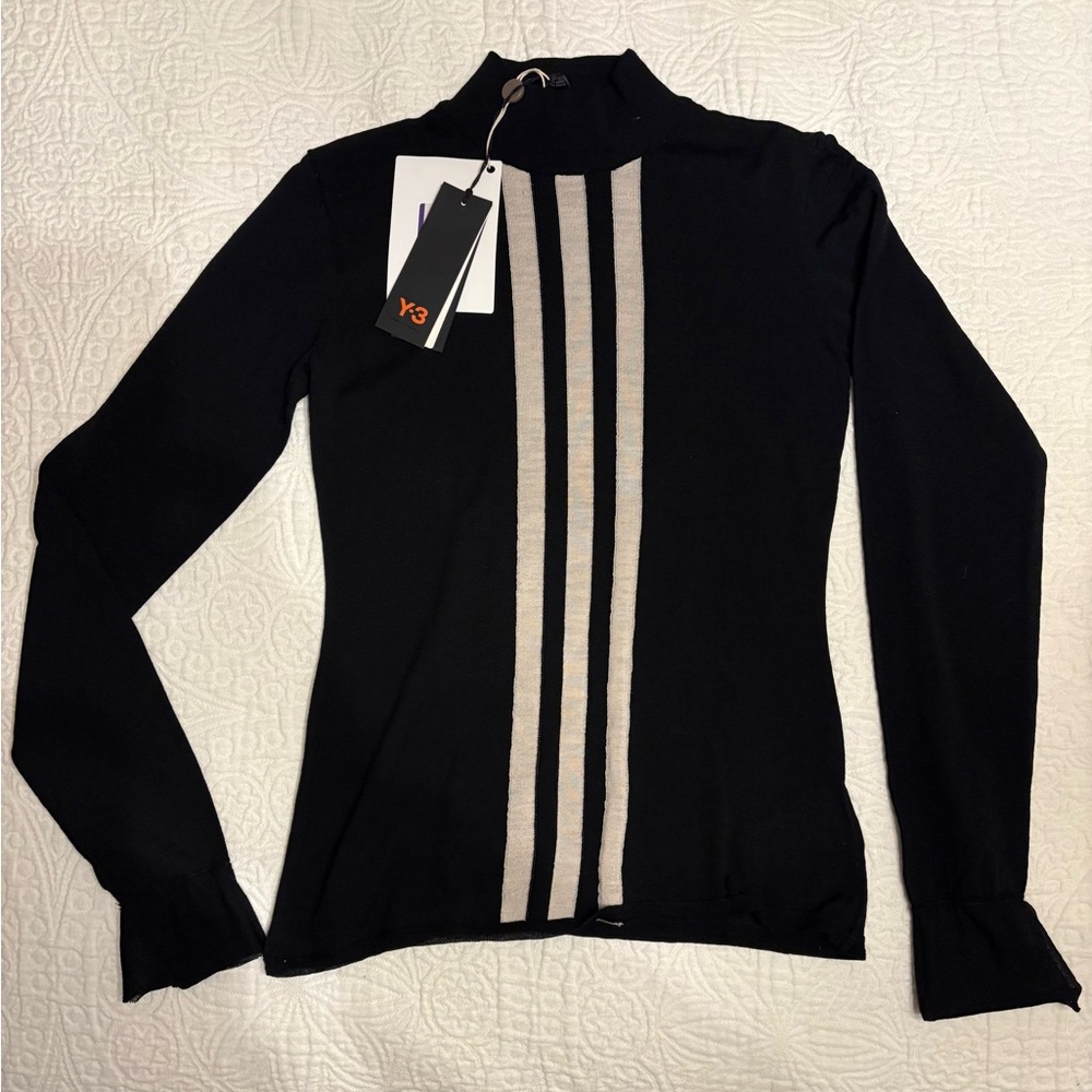 Adidas x Y-3 Black Knit sheer sweater